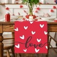 thumbnail image 6 of ZHANQUNE Valentine's Day Heart Tablecloth - 60x90 Inch Decorative Dining Table Cover with Lace Edge, Machine Washable Wrinkle Resistant Polyester for Anniversary and Wedding, 6 of 6