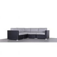 thumbnail image 3 of Living Source International Wicker Patio Sectional with Cushions in Black/Gray, 3 of 3