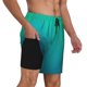 thumbnail image 2 of Fotbe Green Turquoise Teal Traje de Baño para Hombre – Shorts de Natación de Secado Rápido con Forro y Bolsillos-X-Large, 2 of 6