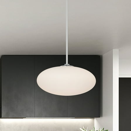 Livia 13.8 in. 1-Light Indoor Chrome Finish Pendant Light