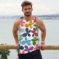 thumbnail image 4 of Wukai Colorful Butterflies Print Men’s Workout Tank Top Sleeveless Muscle T shirt Gym Running Fitness Tank Top-3X-Large, 4 of 7