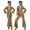 Gold, variant on Shiny 70s Disco Set, Adult V-Neck Bell Sleeve Top & Flare Pants with Headband for Halloween & Party, Hippie Costume, 1 PC White XL