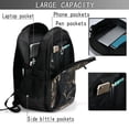 thumbnail image 3 of Horeoi Medieval Knight And Dragon Print USB Backpack for Travel School Work with Laptop Compartment Charging Port and Anti-Theft Pocket, 3 of 4
