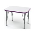 thumbnail image 2 of Tot Mate Versa Adjustable Height Kids Desk Activity Table Markerboard Top (Purple, Tall 21 - 30" H), 2 of 6