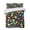 Black, variant on Quilts Full Size Bedding Set, Colorful Polka Dot Lightweight Quilted Comforter, Cartoon Watercolor Graffiti Black Soft Reversible Bedspread Coverlet with Pillow Covers for All Season, 78" x 90"