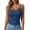 Blue, variant on idosla Women Y2k Aesthetic Teen Girls Sweetheart V Neck Ruched Camisole Tops Slim Fit Spaghetti Strap Crop Summer Preppy Tank (White, M)