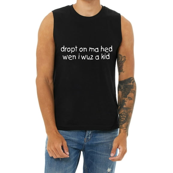 Men's Cut Off Shirts Dark Humor Sayings Funny T-shirt Sleeveless Muscle Tee Shirt