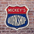 thumbnail image 4 of Mickey's Workshop 18 inch X 18 inch Shield Shaped Commercial Grade Plastic Sign Weather Resistant, UV Protected To last, Gift for Dads and Uncles Classic Americana Crafted in the USA, 4 of 7