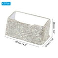 thumbnail image 2 of Business Card Holder for Desk, 2 Pack Rhinestone Business Card Holders Bling Name Card Stand Organizer, White, 2 of 5