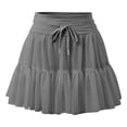 thumbnail image 6 of Ruffled Tennis Skorts for Women High Waisted Pleated Mesh Layered Tulle Flowy A Line Mini Skirts with Pockets, 6 of 7