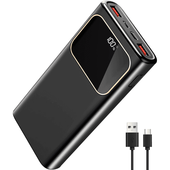 Portable Charger, 20000mah Power Bank, 22.5W Fast Charging Battery Pack with Usb-c/Usb-a Output, Digital Display Portable Phone Charger for iPhone 17/16/15/14/13 Pro Samsung Google LG iPad AirPods