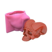 GENEMA Devil Horns Skull Shape Silicone Mold Resin Epoxy Casting Making DIY Soap Candle