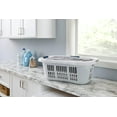 thumbnail image 5 of Rubbermaid Hip Hugger Laundry Basket FG299787WHT 3 Handle 1.5 Bushel 2 Pack, 5 of 7