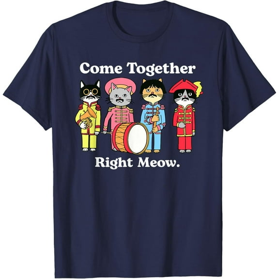Simple Fit Cat Noble Cat Come Together Right Meow T-Shirt Gift For Him/Her