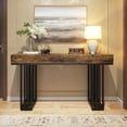 thumbnail image 4 of Tribesigns 55-Inch Console Table for Entryway, Industrial Hallway Table with Stylish Metal Frame, Sofa Foyer Table for Living Room, Entrance, Brown & Black, 4 of 5