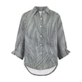 thumbnail image 4 of YLHFASHION Chemise à Imprimé Floral Rétro pour Femmes, Imprimé Géométrique Abstrait, Chemise à Imprimé Artistique, Chemise Décontractée à Imitation Ligne, Col en V, Liquidation, Offres du Jour, Prime, Chemises pour Femmes, 4 of 4