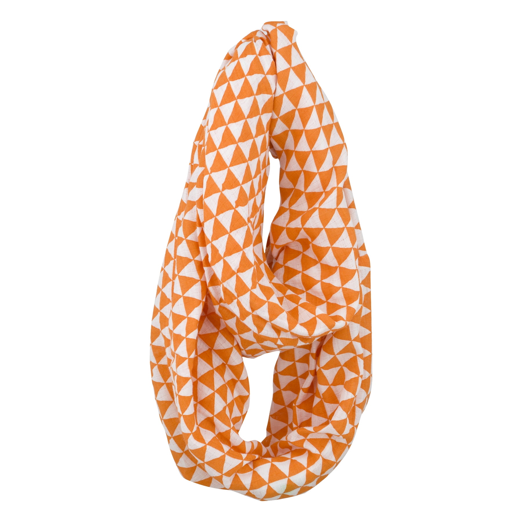 Bacati Muslin Nursing Scarf, Liam Aztec Orange Triangles, 1.0 CT