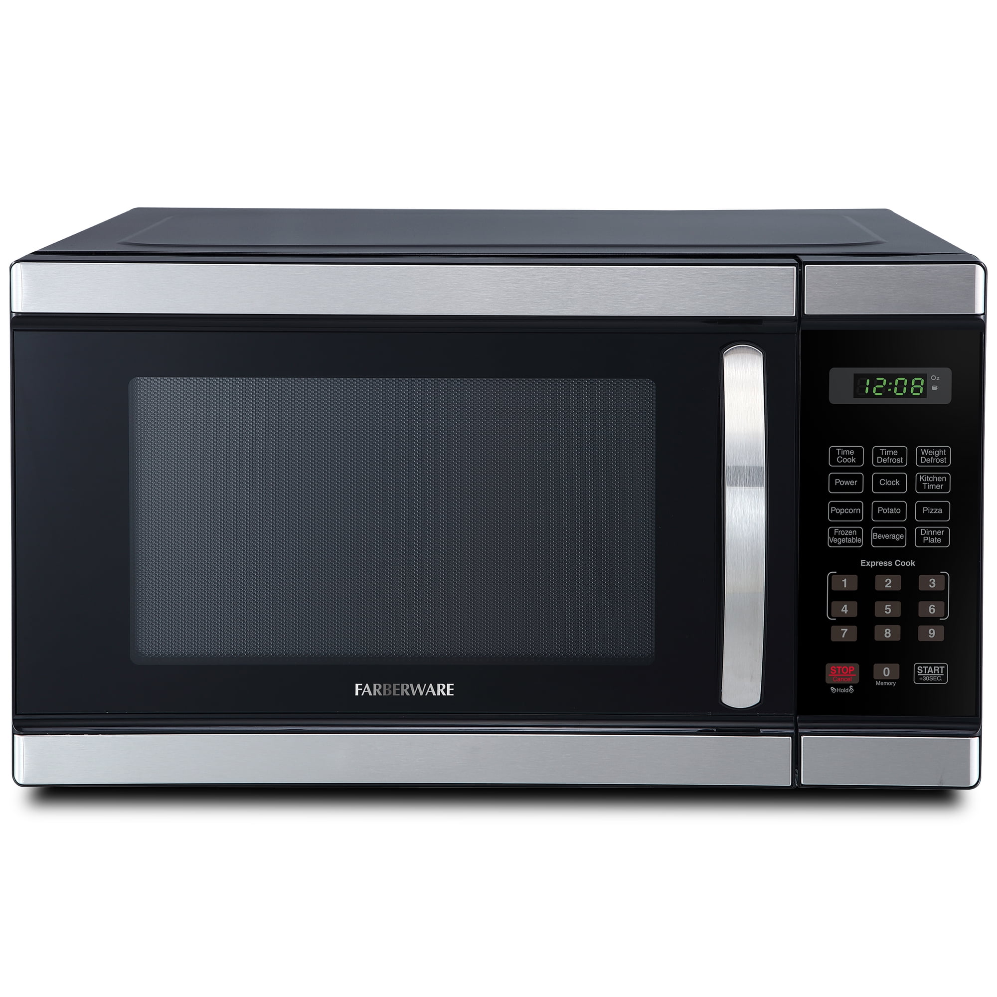 Farberware 1.1 cu ft Microwave Oven, 1000W Professional Countertop Microwave Oven, Stainless Steel