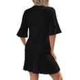 thumbnail image 3 of Women 2 Pieces Knit Set Half Sleeve Pullover Sweater and Mini Skirt Matching Sets, 3 of 7