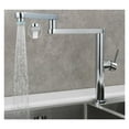 thumbnail image 2 of Brass Folding Kitchen Faucet Double Joint Swing Arms Hot Cold Water Three Section Extension Sink Faucet Dual Functions Tap ,bar Laundry RV Farmhouse, 2 of 7