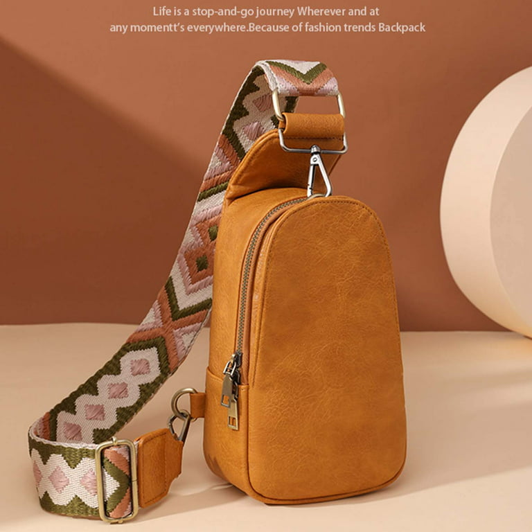 Womens Brown Coloured Sling Bag