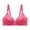 Hot Pink, variant on qolati 2024 Front Closure Sports Bras Women Comfortable Floral Print Front Buckle Plus Size Wireless Gathered Bra Breathable Convenient Seamless Everyday Sleep Bras