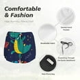 thumbnail image 6 of Picia Dinosau Space Explorer Pattern Women's 2 in 1 Athletic Running Shorts High Waisted Workout Casual Gym Sweat Shorts with Comfy Liner Zipper Pockets-Small, 6 of 9