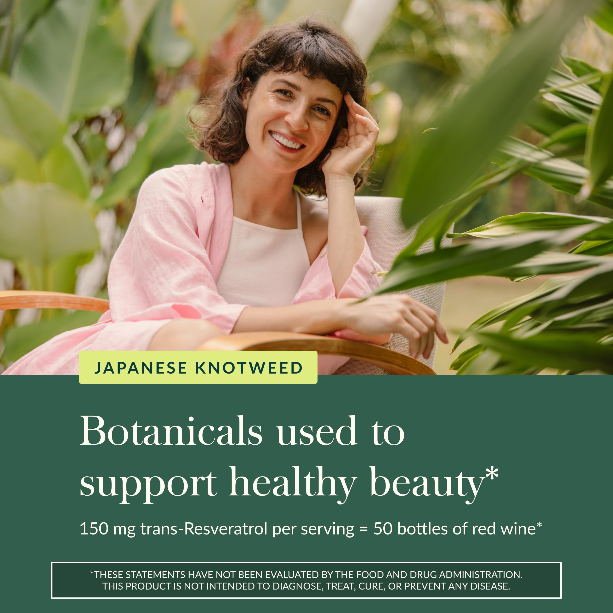 Gaia Herbs Resveratrol - Beauty & Radiance Antioxidant Support Supplement* - Made with Japanese Knotweed - Contains 150 mg Trans-Resveratrol per Serving - 50 Liquid Phyto-Capsules (25 Servings)