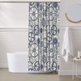 thumbnail image 6 of Shower Curtain, Casual gear Pattern Waterproof Fabric Plastic Shower Curtain, Drying Fast Bathroom Curtain with 9 Buttonholes, Ruffle Shower Curtain 60x72in, 6 of 8