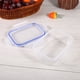 thumbnail image 2 of Caja de almacenamiento de alimentos de plástico, contenedor hermético con clip para nevera de cocina (1 rejilla S14x10,5x5,5 cm, azul), 2 of 2