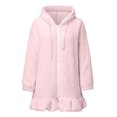 thumbnail image 7 of Easter Women's Fleece Jackets Coats- Women's Casual Fashion Solid Color Loose Bunny Long Sleeves Hoodie With Hood, 7 of 7