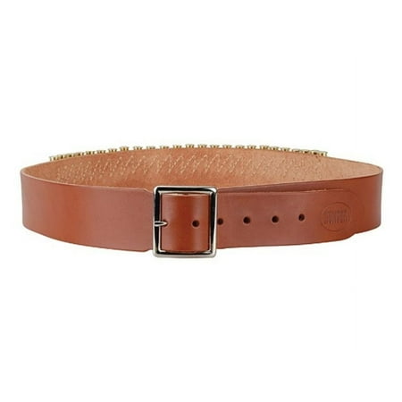 Hunter Revolver Cartridge Belt 2" 45 Caliber 25 Loops Leather Chestnut Tan XL