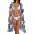 thumbnail image 3 of HELLHERO Polyester Bathing Suit Coverups for Vacation Long Free Size Bathing Suit Cover Up Koala, 3 of 6