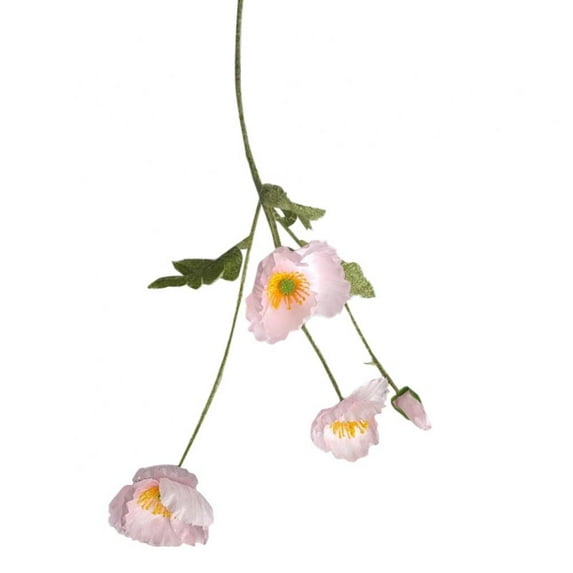 Artificial Poppy Silk Flowers with Long Stems for Home Decor and Wedding. Faux Poppy Flowers. Artificial Poppy Flower Arrangement and Table Centerpiece. Silk Flower for Room Decor