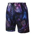 thumbnail image 4 of Pofeuu Fantasy Dragon In Cathedral Prin Men's Swim Trunks Quick Dry Bathing Suit Swimming Board Shorts Mesh Lining Beach Swimwear-Medium, 4 of 6