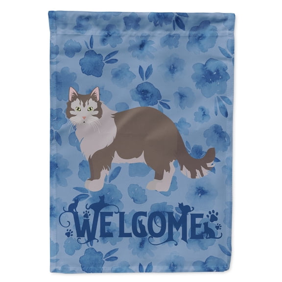 Siberian Forest #1 Cat Welcome Flag Canvas House Size