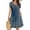 B139 Blue summer tops for women clearance under $5, variant on Xqxayjr Summer Midi Dress with Pockets for Women Knee Length A-Line Loose Casual Church Graduation Dress Flowy Swing Short Sleeve V Neck Boho Tshirt Holiday Vacation Dress