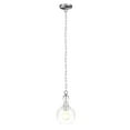 thumbnail image 2 of Evelyn&Zoe Verona 7" Wide Pendant with Glass Shade in Brushed Nickel/Seeded, 2 of 9