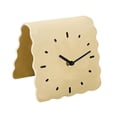 thumbnail image 2 of predolo Desk Analog Clock Decorative Non Ticking Tabletop Clock for Bedroom Home Kitchen Beige, 2 of 8