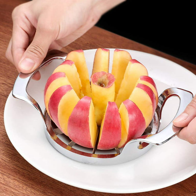 Apple Slicer, 12Blade Stainless Steel Apple Cutter with 4pcs Fork, Extra  Large Sharp Apple Corer Fruit Divider Tool, Easy to Use, Dishwasher