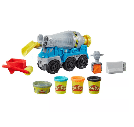 Play-Doh Wheels Gravel Yard Construction Toy Pavement With 4 Cans for sale online 