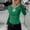 #0019-Green, variant on Ounisa Women Long Sleeve Shirt Going Out Top Rhinestone Sequin Keyhole Neck Knit Ribbed Slim Casual T-Shirt