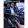 thumbnail image 4 of Car Hands-free Call Bluetooth Adapter, FM Transmitter with Charger, 7-color LED Light Mp3 Audio Music Stereo, 4 of 9
