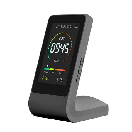 

Air Quality Monitor Air Temperature Humidity Monitor for Garden Black