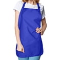 thumbnail image 5 of DALIX Apron Commercial Restaurant Home Bib Spun Poly Cotton Kitchen Aprons (3 Pockets) in Royal Blue, 5 of 6