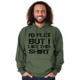 thumbnail image 3 of Flex But Like This Funny Gym Exercise Hoodie Hooded Sweatshirt Men Brisco Brands S, 3 of 6