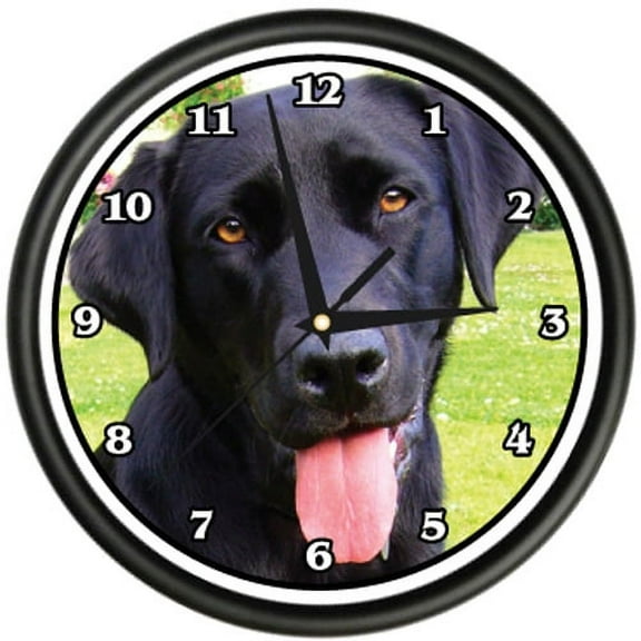 BLACK LABRADOR Wall Clock dog doggie pet breed gift