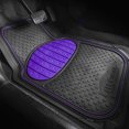 thumbnail image 6 of FH Group Climaproof Rubber Purple Car Floor Mats, Universal Fit 3pc Full Set with Air Freshener, 6 of 8