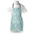 thumbnail image 3 of Kids Apron Cute Penguins and Snowmans on Ice Floes Antarctica Cartoon Caps Scarfs Funny Pattern, Unisex Kitchen Bib Apron with Adjustable Neck for Cooking Baking Gardening, Multicolor, by Ambesonne, 3 of 3