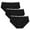Black, variant on INNERSY Women's Bamboo Underwear Ultra Soft Hipster Silky Panties 3-Pack(S,Black)